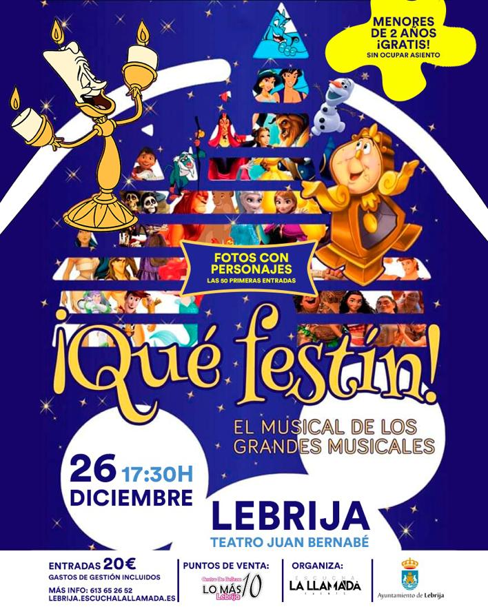 Cartel musical Qué festín