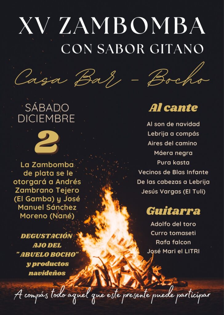 Cartel Zambomba Casa Bocho